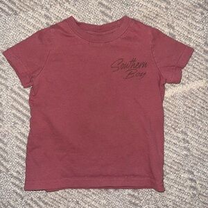 Red Short Sleeve Crew Neck Tee